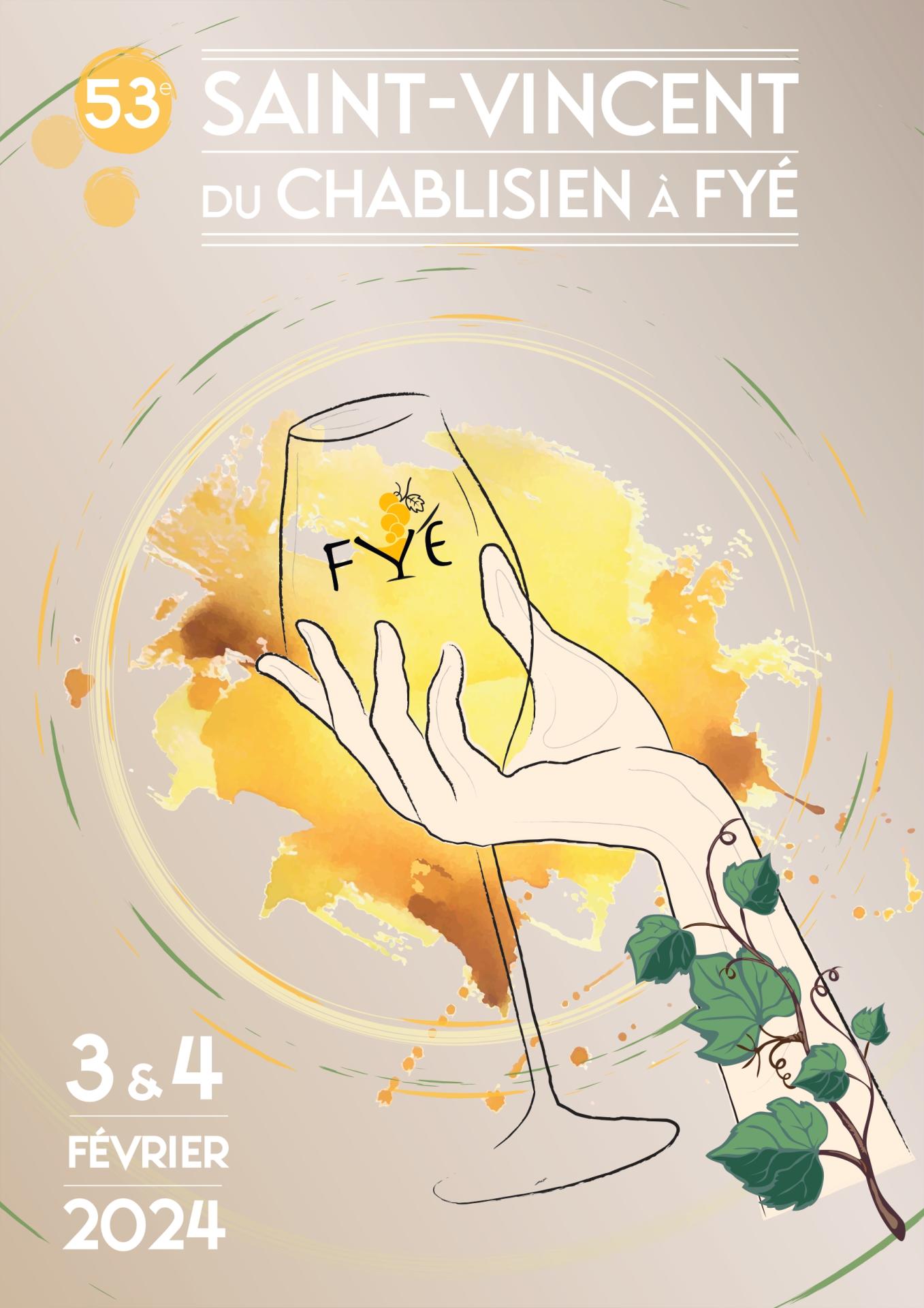 affiche annoncant l'événement une main teannt un verre