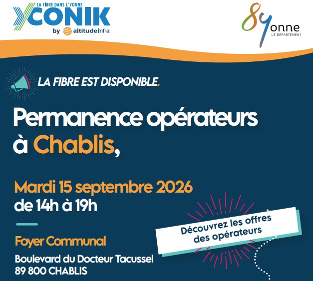 AFFICHE YCONIK PERMANENCE DU 15/09/2026