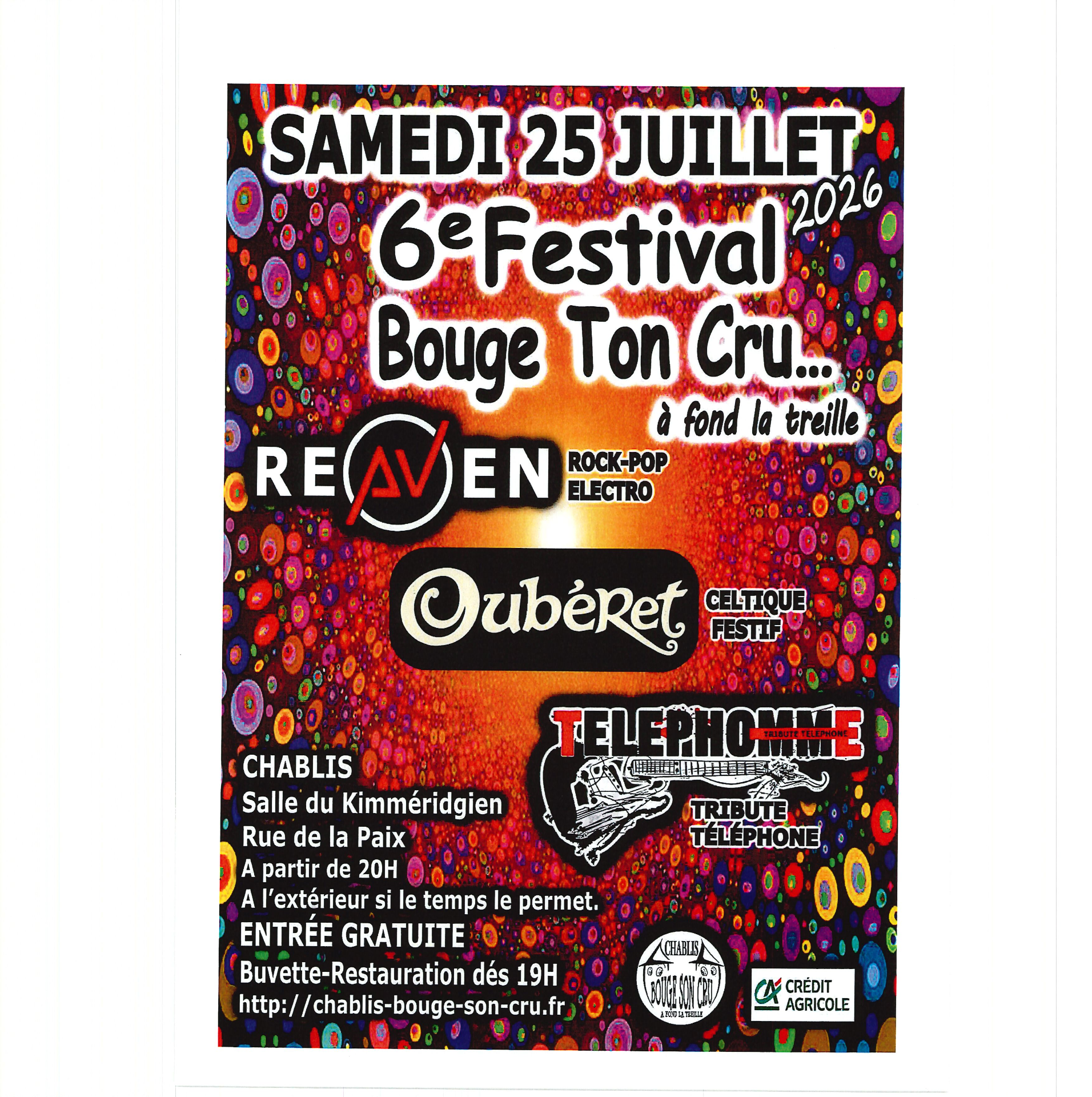 Affiche festival du 25/07/2026 avec noms des groupes 