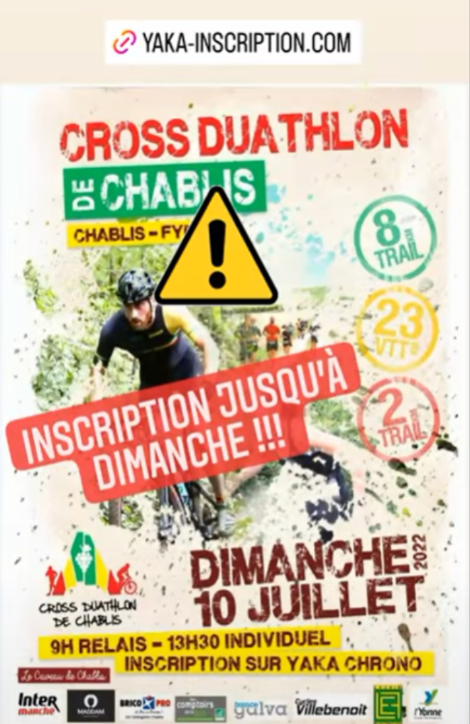 AFFICHE AVEC COUREURS ET UN VETETISTE