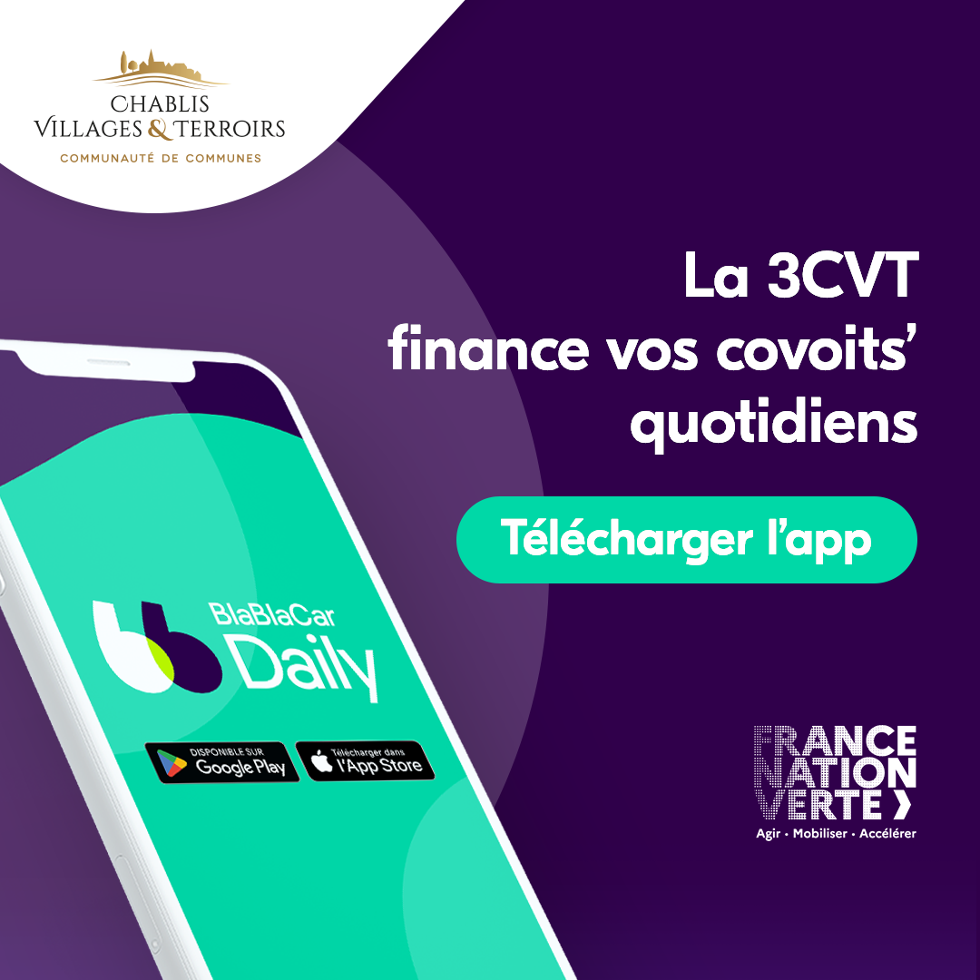 Affiche Blablacar Daily et 3CVT pour promuvoir l'application