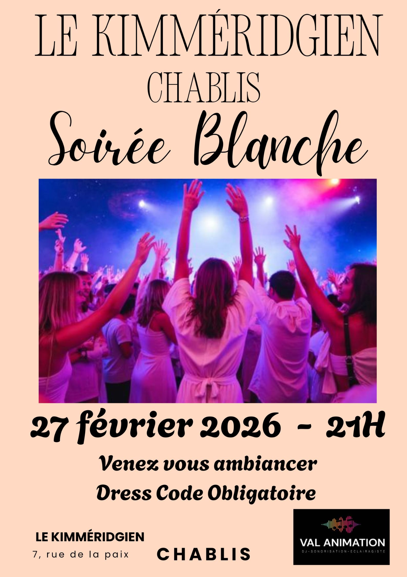 affiche soirée blanche du Kimméridgien