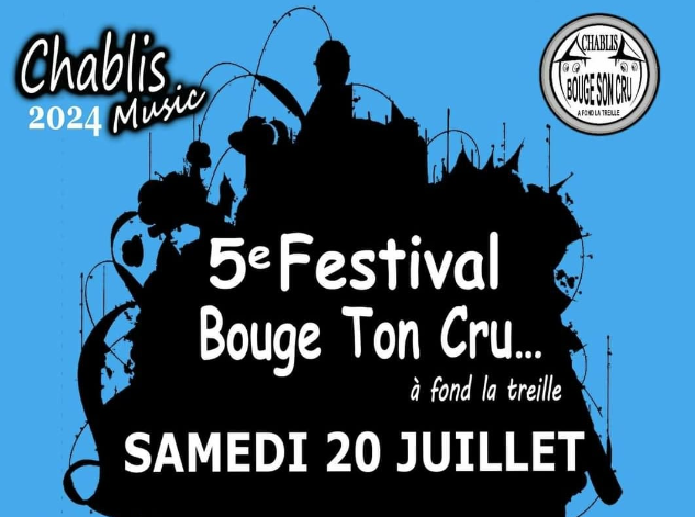 AFFICHE FOND BLEU ET NOIR ANNOCANT LA DATE DU FASTIVAL ET LE NOMS DES GROUPES