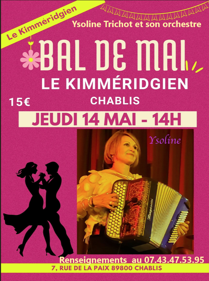 Affiche bal de mai Ysoline TrIchot le 14.05.26