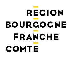 Logo Bourgogne Franche Comté lettres noire et jaune